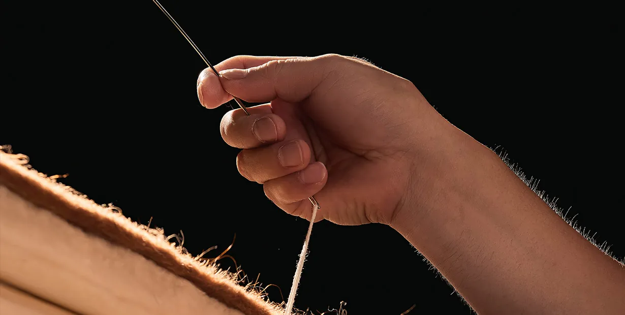 Hand-sewn